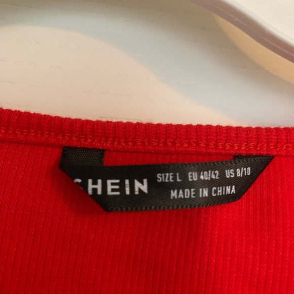 Open Back Red Tie Crop Top - Picture 3 of 5